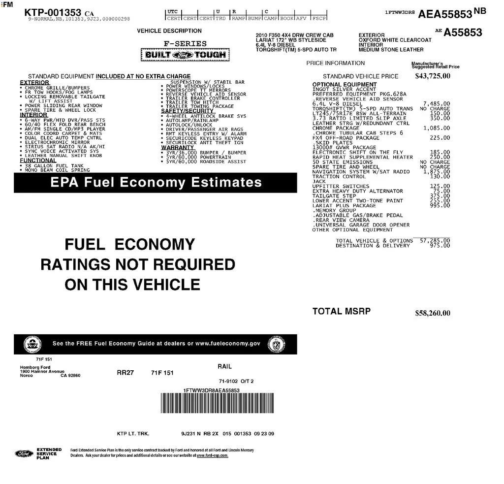 ford f-350 super duty 2010 1FTWW3DR8AEA55853 image ford f-350 super duty 2010 1FTWW3DR8AEA55853 image